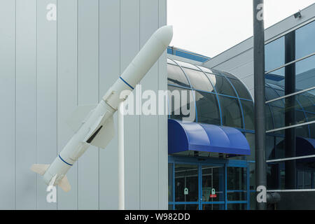 Submarine Force Museum, Groton, Connecticut azionato dal Navy US. UGM-84 harpoon long range missile. Foto Stock