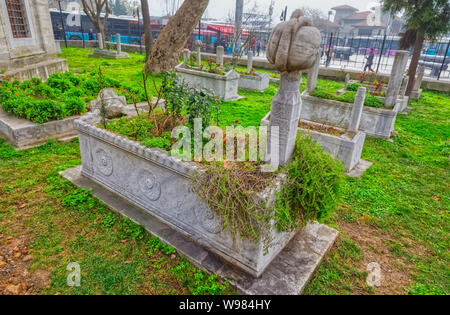 Tomba di Istanbul dal Barbarossa Hayreddin Pasha mausoleo di Besiktas Foto Stock