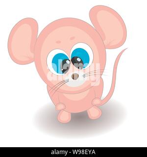 Carino piccolo mouse. cartoon fumetto illustrazione vettoriale. Illustrazione Vettoriale