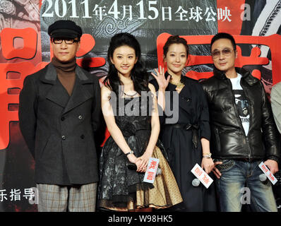 (Da sinistra) attore cinese Honglei Sun, attrice cinese Tian Jing, Sud attrice coreana Kim Hee Seon (Kim Hee Sun) e Hong Kong attore Francesco Ng atten Foto Stock