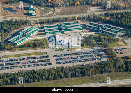 Civeo Borealis Lodge olio alloggiamento sands lavoratori durante l'operazione di Suncor a nord di Fort McMurray, Alberta Canada. Foto Stock