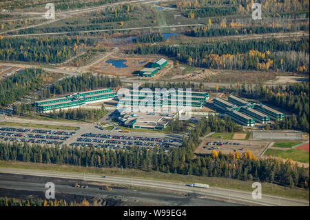 Civeo Borealis Lodge olio alloggiamento sands lavoratori durante l'operazione di Suncor a nord di Fort McMurray, Alberta Canada. Foto Stock