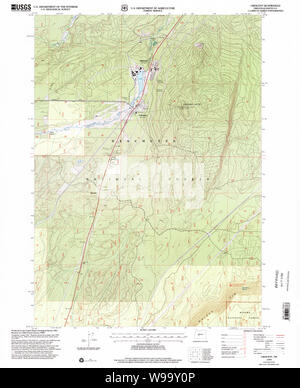 USGS TOPO Map Oregon Crescent 279517 1999 24000 Restauro Foto Stock