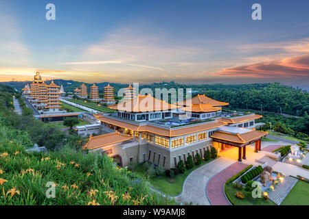 Vista aerea di Fo Guang Shan Tempio del Buddha in Kaohsiung taiwan Foto Stock