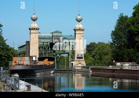 Deutschland, Ruhrgebiet, Kreis Recklinghausen, Henrichenburg, Altes Schiffshebewerk (Ansicht von Osten) Foto Stock