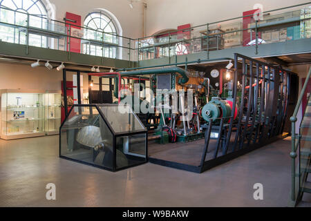 Deutschland, Ruhrgebiet, Kreis Recklinghausen, Henrichenburg, Schleusenpark Waltrop, Museo Maschinenhaus im Foto Stock