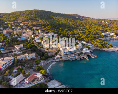 Agia Marina porto di Aegina Island in Grecia Foto Stock