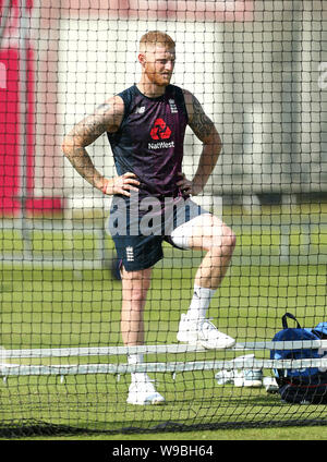 L'Inghilterra del Ben Stokes durante una sessione di reti a Lord's, Londra. Foto Stock