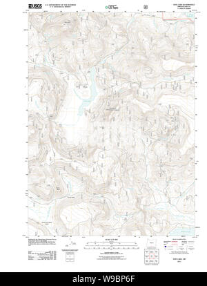 USGS TOPO Map Oregon Dog Lago 20110727 TM il restauro Foto Stock