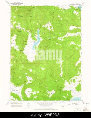 USGS TOPO Map Oregon Dog Lago 279658 1964 24000 Restauro Foto Stock