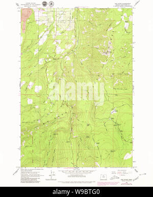 USGS TOPO Map Oregon Fiume Dog 279665 1962 24000 Restauro Foto Stock