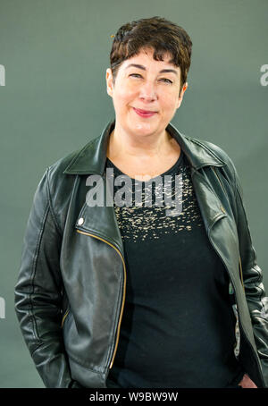 Edimburgo, Scozia, Regno Unito, 13 agosto 2019. Festival Internazionale del Libro di Edimburgo. Nella foto: Joanne Harris, MBE, autore inglese al Festival del Libro Foto Stock