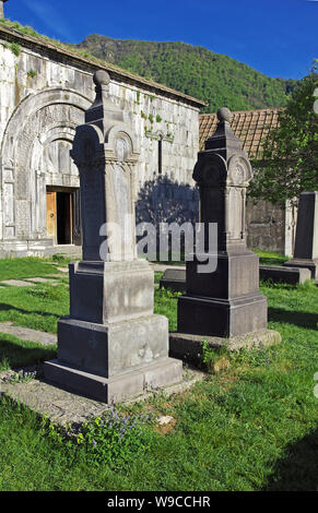 Haghpat Monastero nelle montagne del Caucaso, Armenia Foto Stock