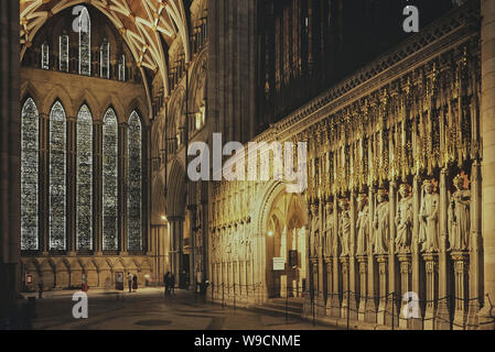 Gli interni della cattedrale di York Minster York England Regno Unito Foto Stock