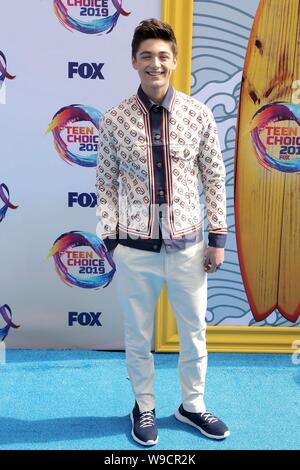 Aser Angelo presso gli arrivi per Teen Choice Awards 2019, il Hermosa Beach Pier, Hermosa Beach, CA 11 agosto 2019. Foto di: Priscilla concedere/Everett Collection Foto Stock