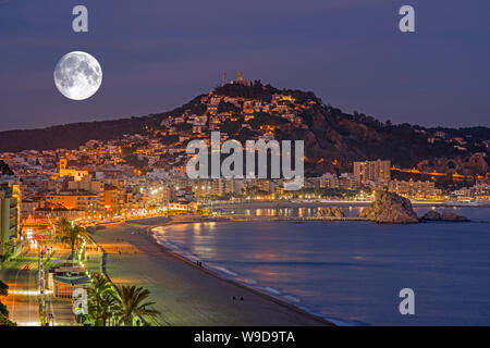 SABADELL SPIAGGIA CITTÀ VECCHIA Blanes Costa Brava Girona Catalogna SPAGNA Foto Stock