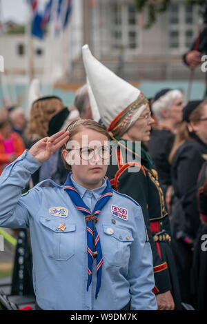 L'islanda Scout prendendo parte ai festeggiamenti del giorno di indipendenza, Giugno 17, Reykjavik, Islanda Foto Stock