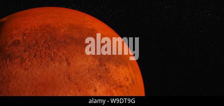Il pianeta Marte (rendering 3d.Questo gli elementi dell'immagine fornita da NASA) Foto Stock