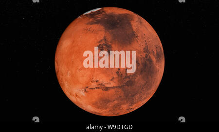 Il pianeta Marte (rendering 3d,8k.Questo gli elementi dell'immagine fornita da NASA) Foto Stock