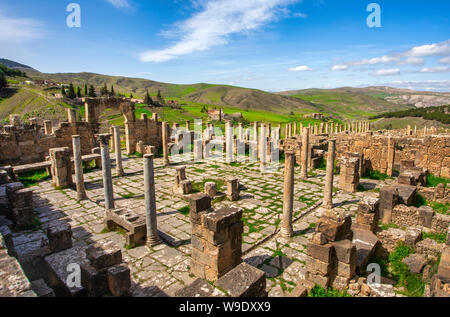 Algeria, Djemila Città, le rovine romane della città di Djemila, UNESCO, W.H. ,, Il Campidoglio Foto Stock