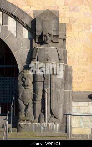 Deutschland, Ruhrgebiet, Recklinghausen, Rathaus, Eingangsportal Foto Stock