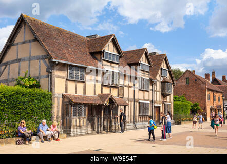 Luogo di nascita di William Shakespeare, Stratford-upon-Avon, il luogo di nascita di William Shakespeare, Stratford upon Avon Warwickshire Inghilterra GB Europa Foto Stock