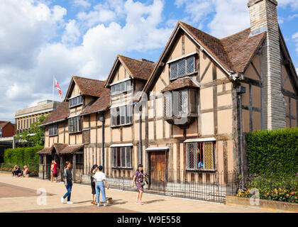 Stratford-upon-Avon William al luogo di nascita di Shakespeare Stratford upon Avon Warwickshire England Regno Unito GB Europa Foto Stock