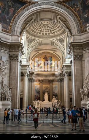 Interno del Panthéon nel Quartiere Latino di Parigi, Francia Foto Stock