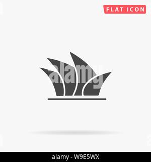 La Opera House di Sydney. Architettura. Design piatto stile minimal illustrazione vettoriale icona per web design Illustrazione Vettoriale