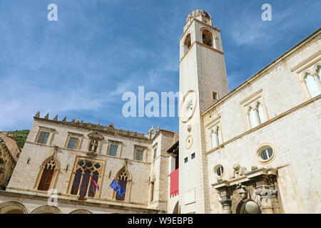 Vista di Dubrovnik Città vecchia architettura europea famosa destinazione di viaggio. Foto Stock