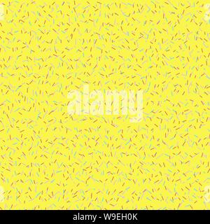 Colore alla moda modello astratto con sfondo giallo. Configurazione astratta per prodotti stampati. Illustrazione Vettoriale