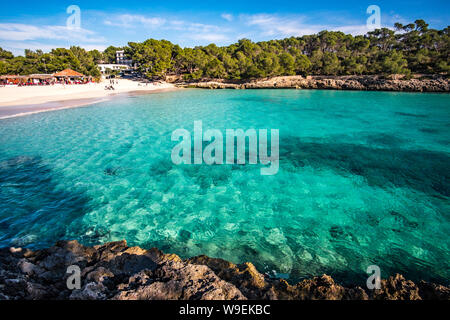 Spiaggia di Parc Natural de Mondragó, Mallorca, Spagna Foto Stock