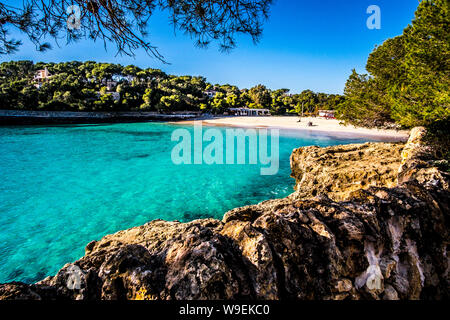 Spiaggia di Parc Natural de Mondragó, Mallorca, Spagna Foto Stock