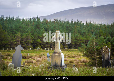 Slievemore il villaggio abbandonato su Achill Island Foto Stock