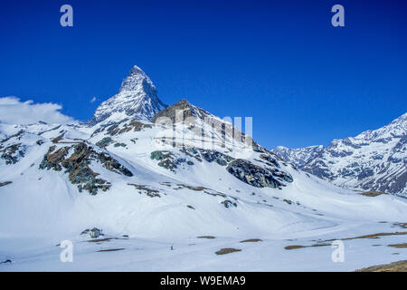 Bella vista sul Cervino nelle Alpi svizzere, Svizzera Foto Stock