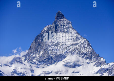 Bella vista sul Cervino nelle Alpi svizzere, Svizzera Foto Stock