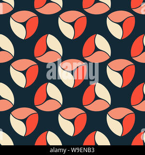 Forma geometrica perfetta pattern su sfondo blu illustrazione di vettore utilizzato per tessuto,piastrelle, sfondi e sfondi Foto Stock