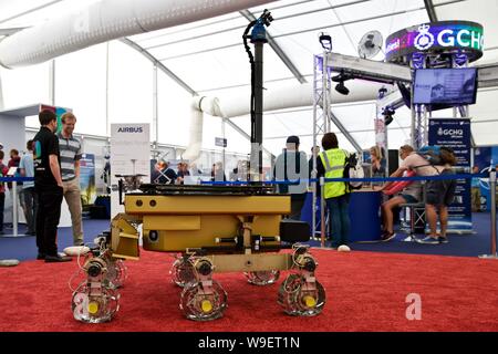 ExoMars Rover sul display nella zona di Techno al 2019 Royal International Air Tattoo Foto Stock