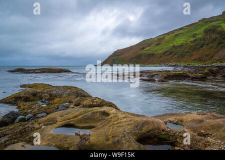 Luogo spettacolare a Murlough Bay presso la costa di Antrim Foto Stock