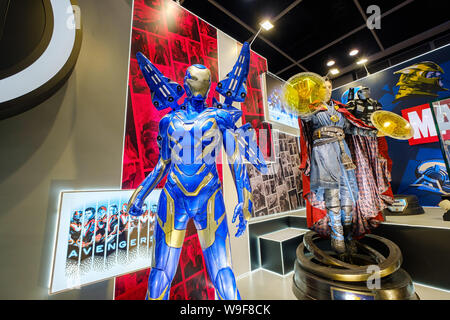 Salvataggio dei vendicatori armor replica nel Ani-Com & Games HK evento espositivo di Hong Kong.ACGHK è la piattaforma perfetta per le vendite e opportunità di business nella grande ondata di industria creativa & intrattenimento digitale lo sviluppo. Come il più famoso carnevale estivo in Hong Kong. Foto Stock