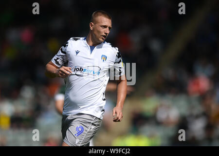 Luca Norris di Colchester United - Plymouth Argyle v Colchester Regno, Sky scommessa lega due, Home Park, Plymouth, Regno Unito - 10 agosto 2019 solo uso editoriale - DataCo restrizioni si applicano Foto Stock