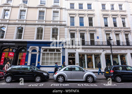 Hackett Covent Garden, 37 King St, Londra, Inghilterra, Regno Unito Foto Stock