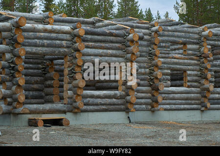 Costruzione di nuovi fortini in Levi, Finlandia Foto Stock
