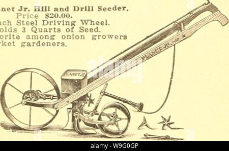 Archivio immagine dalla pagina 87 della Currie's farm e giardino annuale. Currie's farm e giardino : annuale Primavera 1927 52nd anno curriesfarmgarde19curr 10 Anno: 1927 ( Jr. combinato di UlU e il doppio e tallone Hoe, Cultl- id aratro, $:i3.00. jmblned macchina è in- )r giardinieri che hanno lough acri in cropa ibile Zappa ruota per essere un buon vantaggio, e ancora preferisce non acquistare seminatrici e ruota le zappe separatamente. Contiene 2 ml quarte di sementi, telaio in acciaio. No. 3 Pianeta Jr. Hill e seminatrice DrUl. Prezzo S20.00. 15-lnch acciaio VSTieel guida. Può contenere 3 litri di seme. Un favorito tra la cipolla coltivatori e giardinieri di mercato. Foto Stock