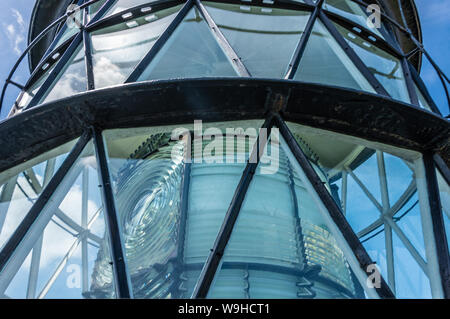 Il faro a luce rotante sulla cima di Giove ingresso faro di Giove, Palm Beach County, Florida. (USA) Foto Stock