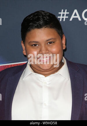 Hollywood, CA. 13 Ago, 2019. Luca Islam, a America's Got Talent stagione 14 Live Show tappeto rosso al Dolby Theatre in Hollywood, la California il 13 agosto 2019. Credito: Faye Sadou/media/punzone Alamy Live News Foto Stock