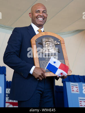2019 MLB Cooperstown cerimonia di induzione - Mariano Rivera, Roy Halladay, Edgar Martinez, Harold Baines, Lee Smith introdotto nel Baseball Hall of Fame Foto Stock