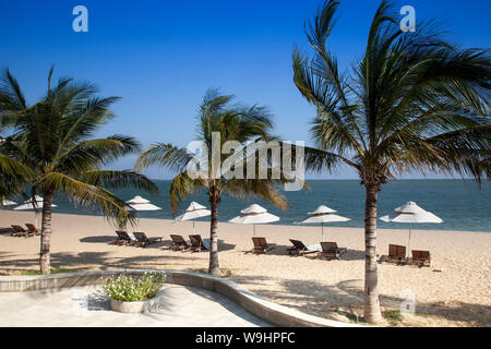 Passeggiata sulla spiaggia vicino a Saigon Ninh Chu Resort di Phan Rang Beach,sul mare del sud della Cina, Ninh Thuan, Vietnam, 30074585 Foto Stock