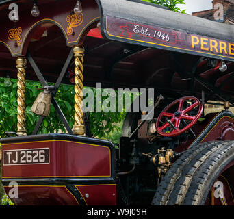 Parti di un motore a vapore in close-up mostra gli intricati dettagli dell'engineering Foto Stock