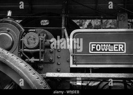 Parti di un motore a vapore in close-up mostra gli intricati dettagli dell'engineering Foto Stock